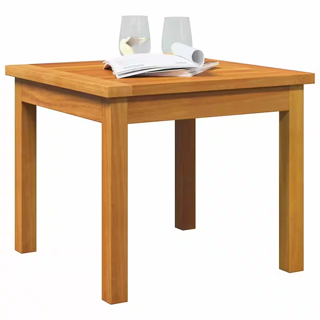vidaXL Beistelltisch für Gartenlounge Massivholz natur geölt
