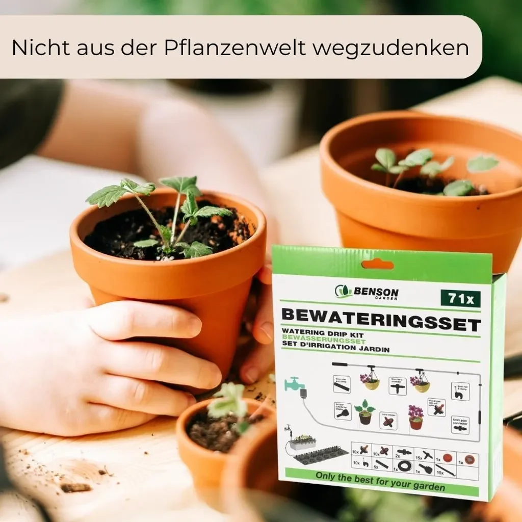 GARPET Bewässerungsset 15 m Tropfbewässerung für Hochbeet & Garten