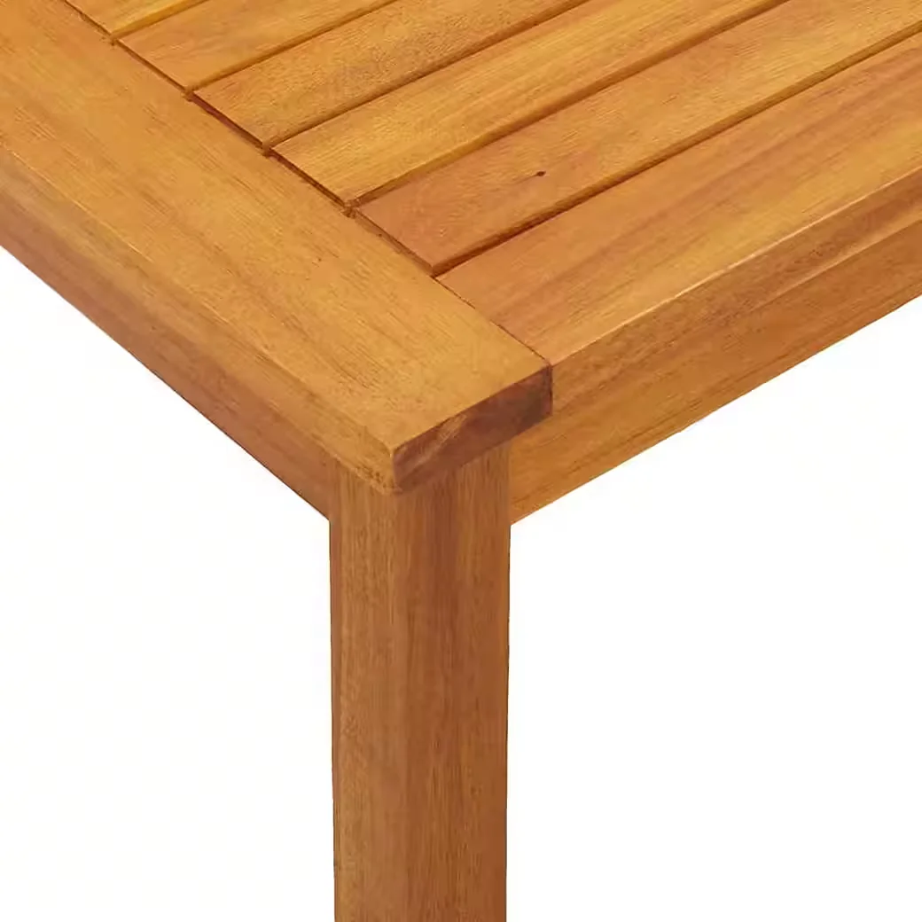 vidaXL Beistelltisch für Gartenlounge Massivholz natur geölt