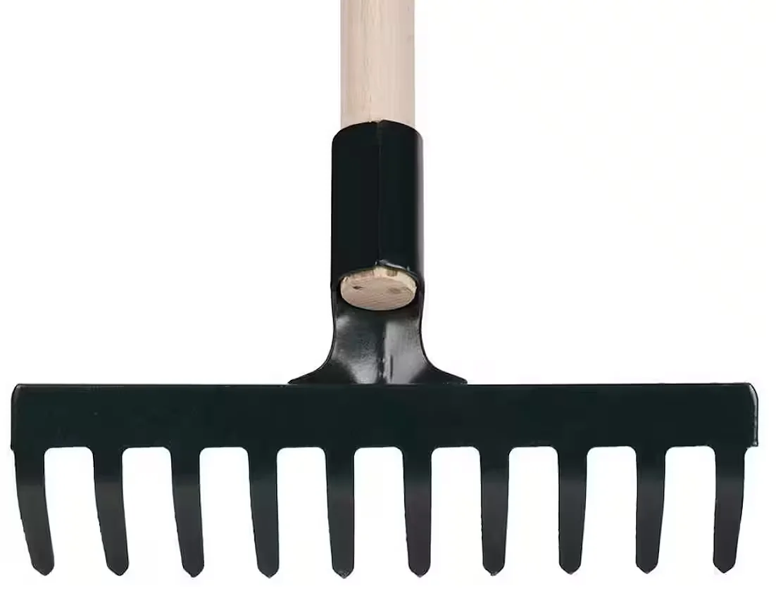 PROREGAL Gartenrechen Gartenharke R107SK 10 Zinken Holzgriff 1600 mm