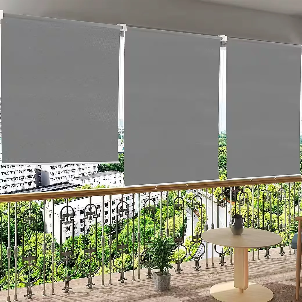 WOLTU Senkrechtmarkise Sonnenschutz Sichtschutz für Balkon Terrasse