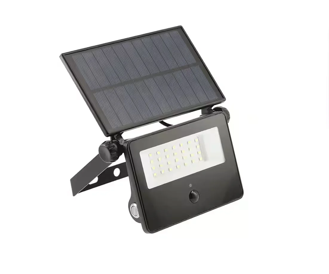 GTV LED Solarfluter 850 Lumen Außen mit Bewegungssensor kaltweiß