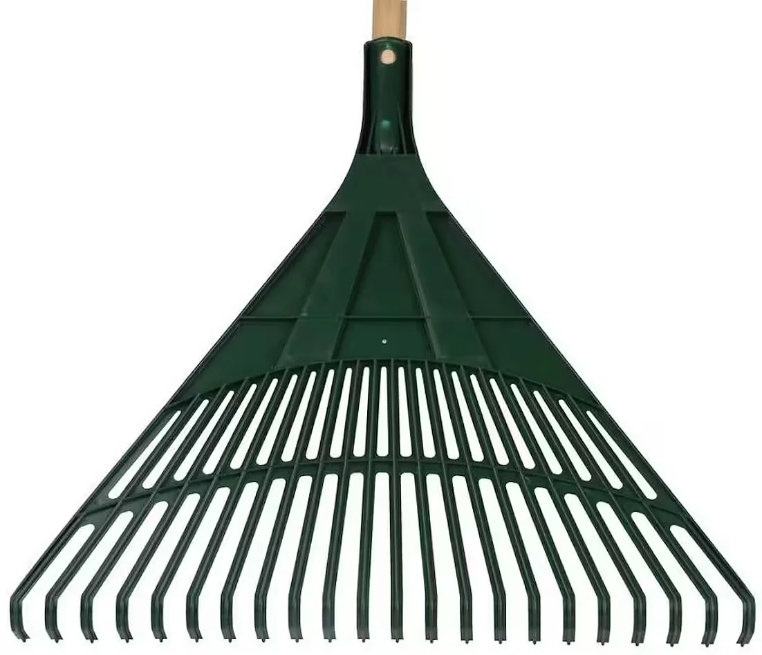 PROREGAL Gartenrechen 24 Zinken mit Holzgriff PVC Kopf Gartenharke
