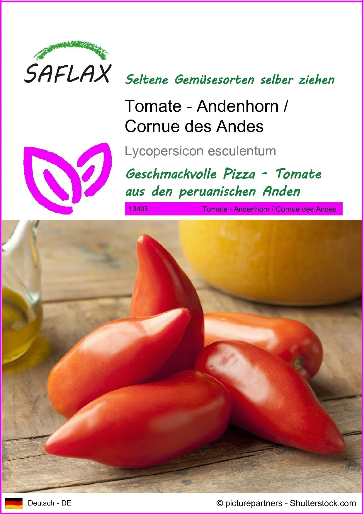 SAFLAX Tomatensamen Andenhorn Cornue des Andes