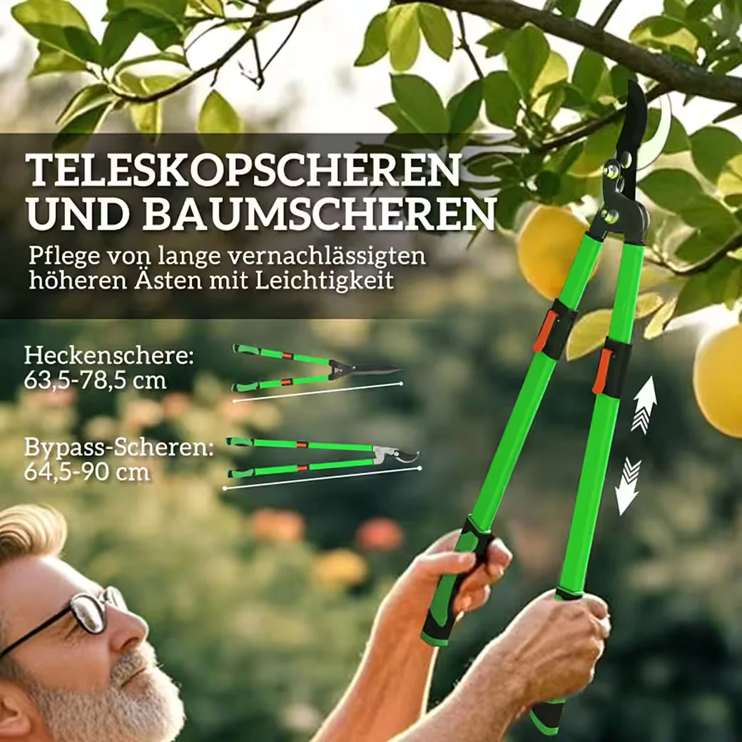 MC STAR Heckenschere Set 2-teilig 90 cm mit Astschere