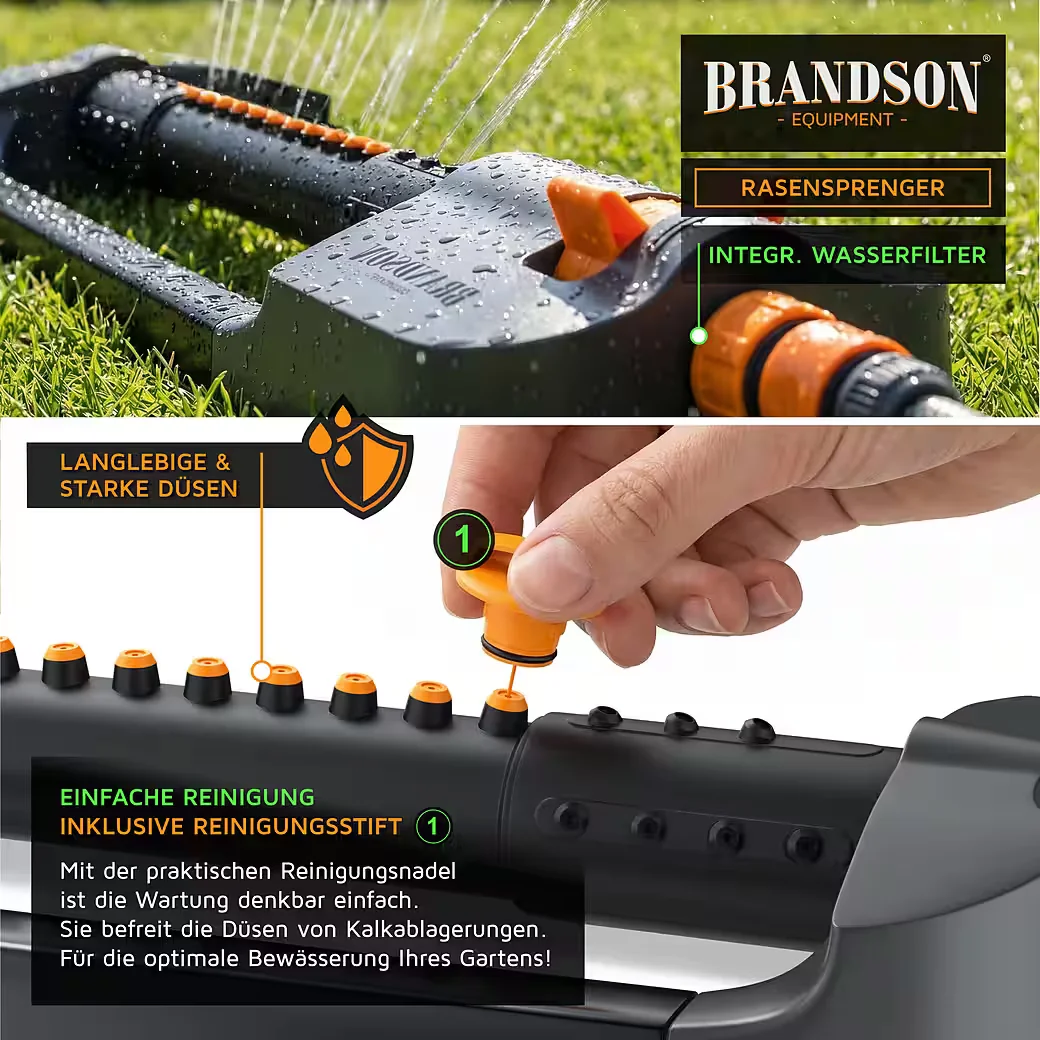 Brandson Viereckregner Rasensprenger Oszillationssprinkler Garten