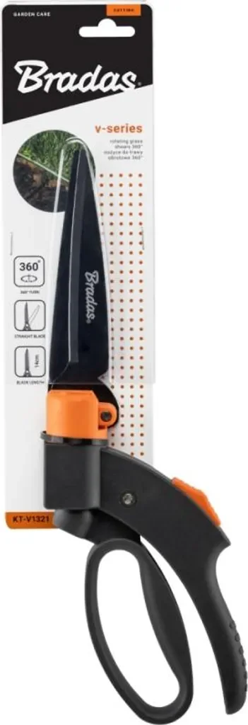 Bradas Grasschere 360 Grad rotierend mit drehbarer Klinge Serie V
