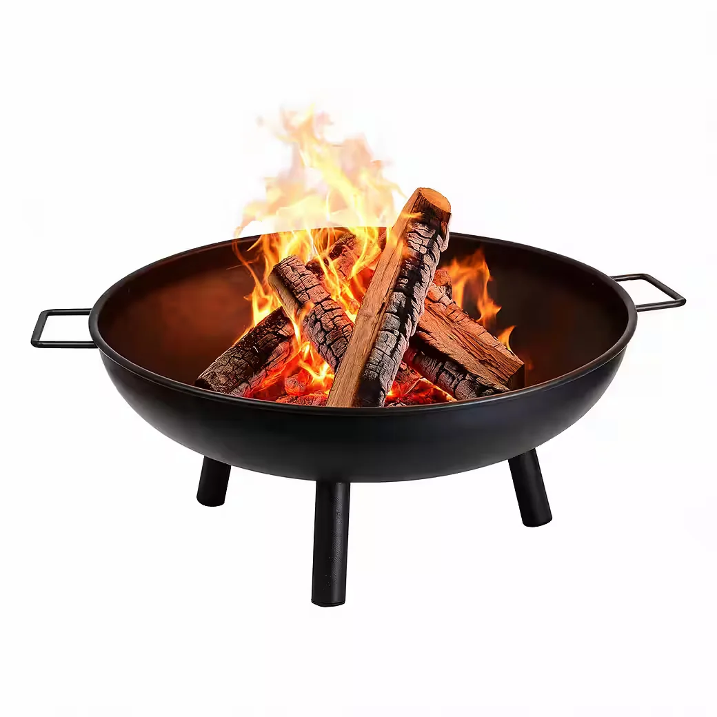 MONTAFOX Feuerschale Metall 58 cm für Garten und Terrasse