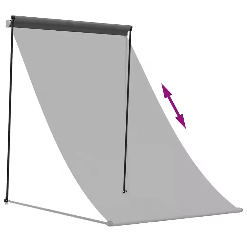vidaXL Markise einziehbar anthrazit 100x150 cm Stoff und Stahl