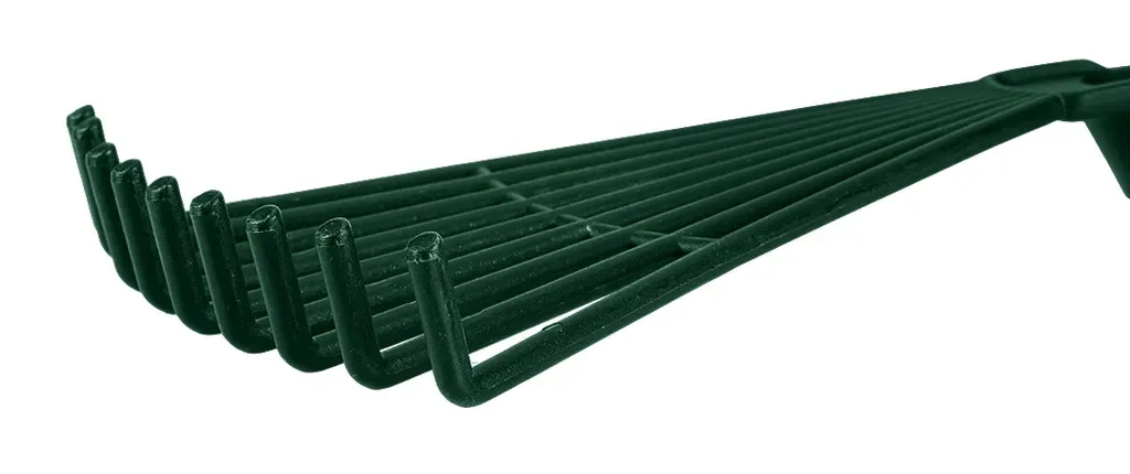 VERTO Fächerbesen 31 cm aus PP Minirechen mit 9 Zinken Handrechen