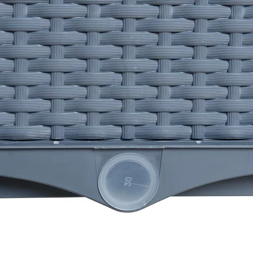 ESTEXO Hochbeet Pflanzbeet Polyrattan grau 40x40x44 cm