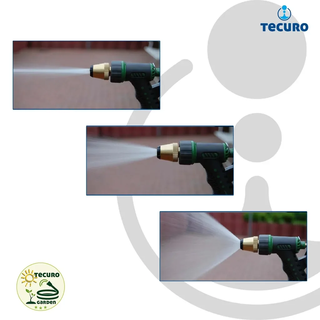 tecuro Gartenbrause Gartenspritze Stecksystem stufenlos verstellbar