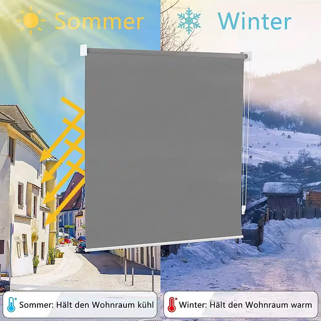 WOLTU Senkrechtmarkise Sonnenschutz Sichtschutz für Balkon Terrasse