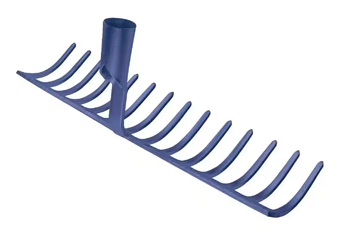 TRIZERATOP Gartenrechen 40 cm 16 Zinken Baurechen Rasenrechen leicht