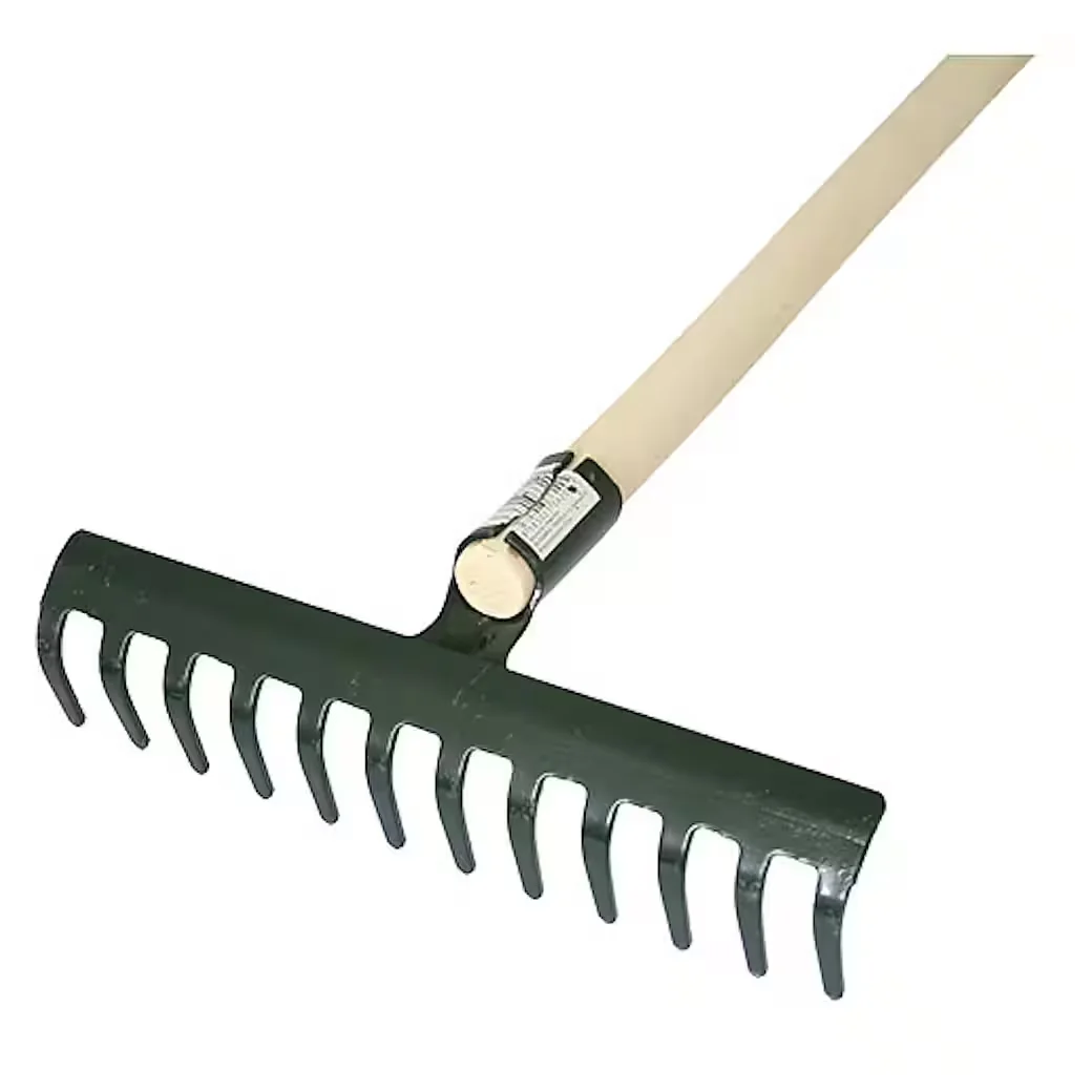 PROREGAL Gartenrechen Harke R107SK 14 Zinken Holzstiel 1600 mm
