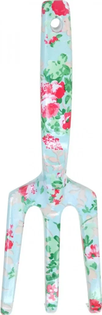 Esschert Design Handharke Metall Rosendruck 23 cm 3 Zinken Öse