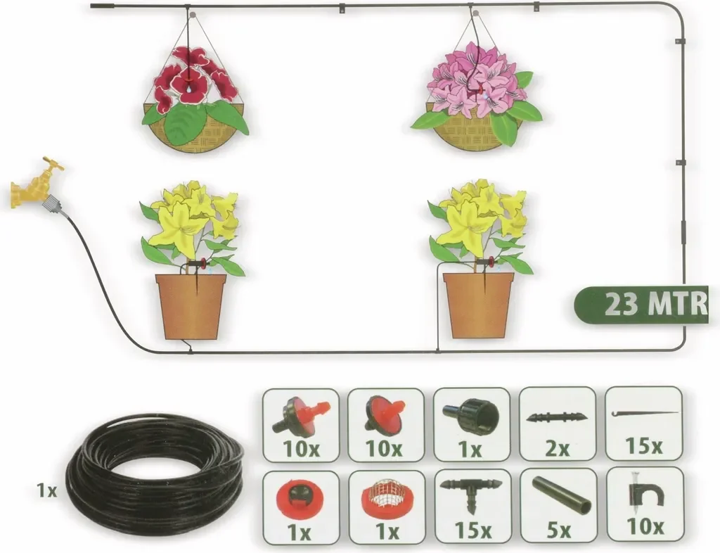 ProGarden Mikro-Bewässerungssystem 71-teilig Tropfbewässerung Set