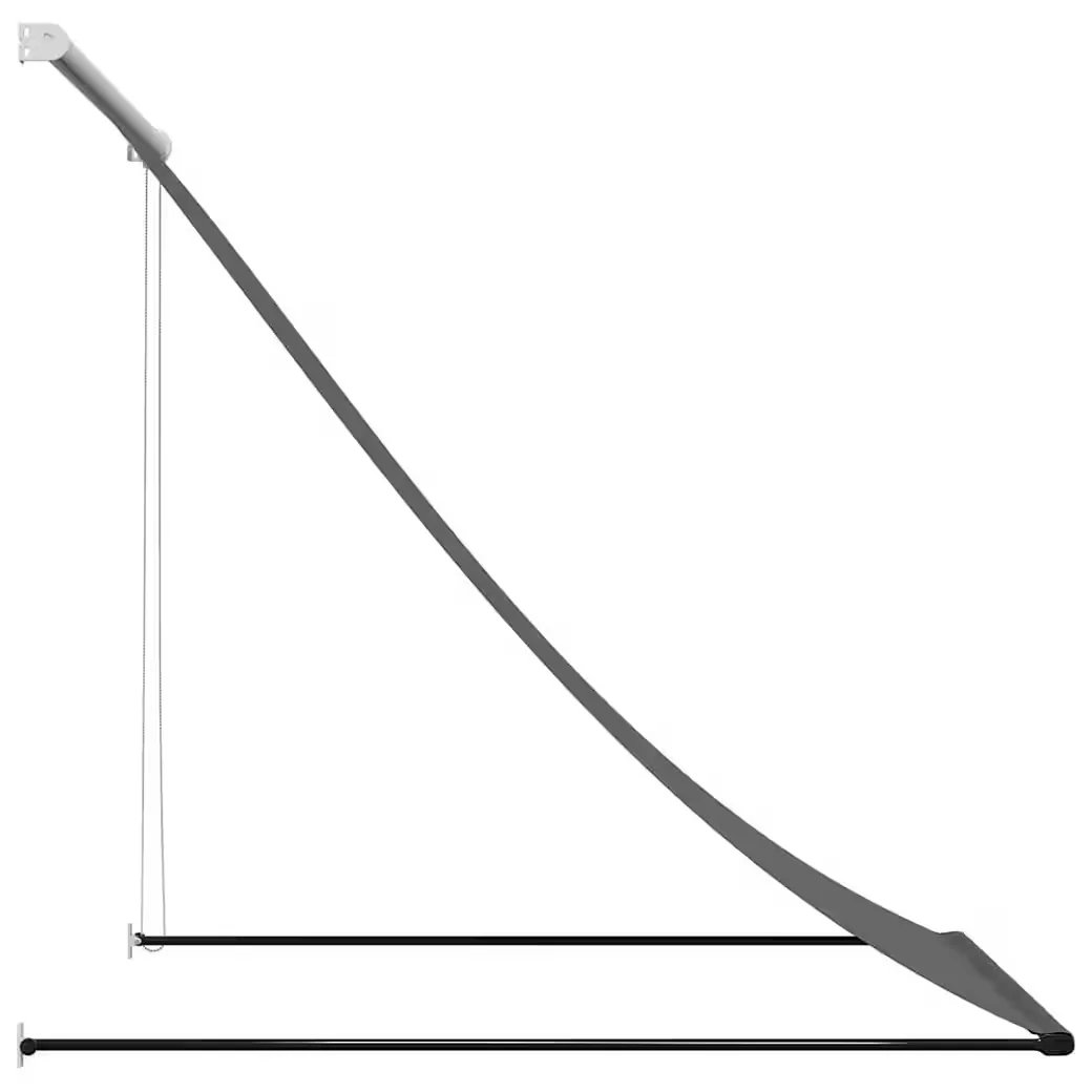 vidaXL Markise einziehbar anthrazit 100x150 cm Stoff und Stahl