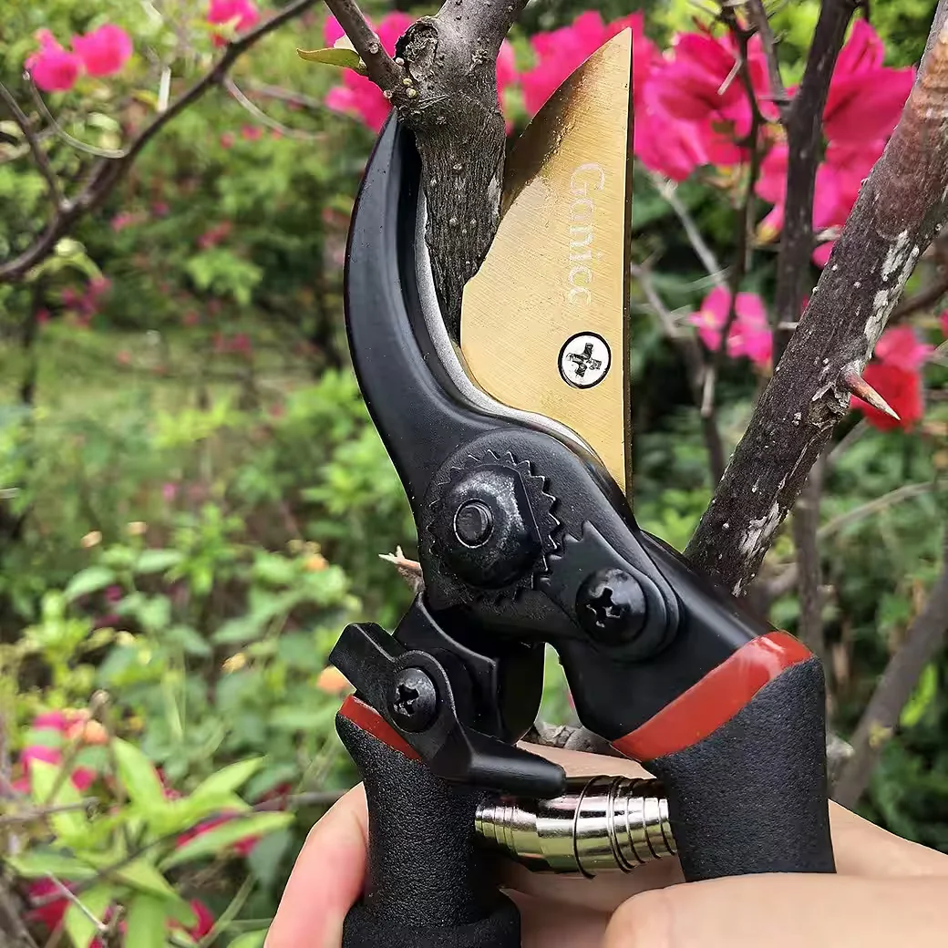 LUXUSKOLLEKTION Gartenschere SK5 Stahl titanbeschichtet Rebschere