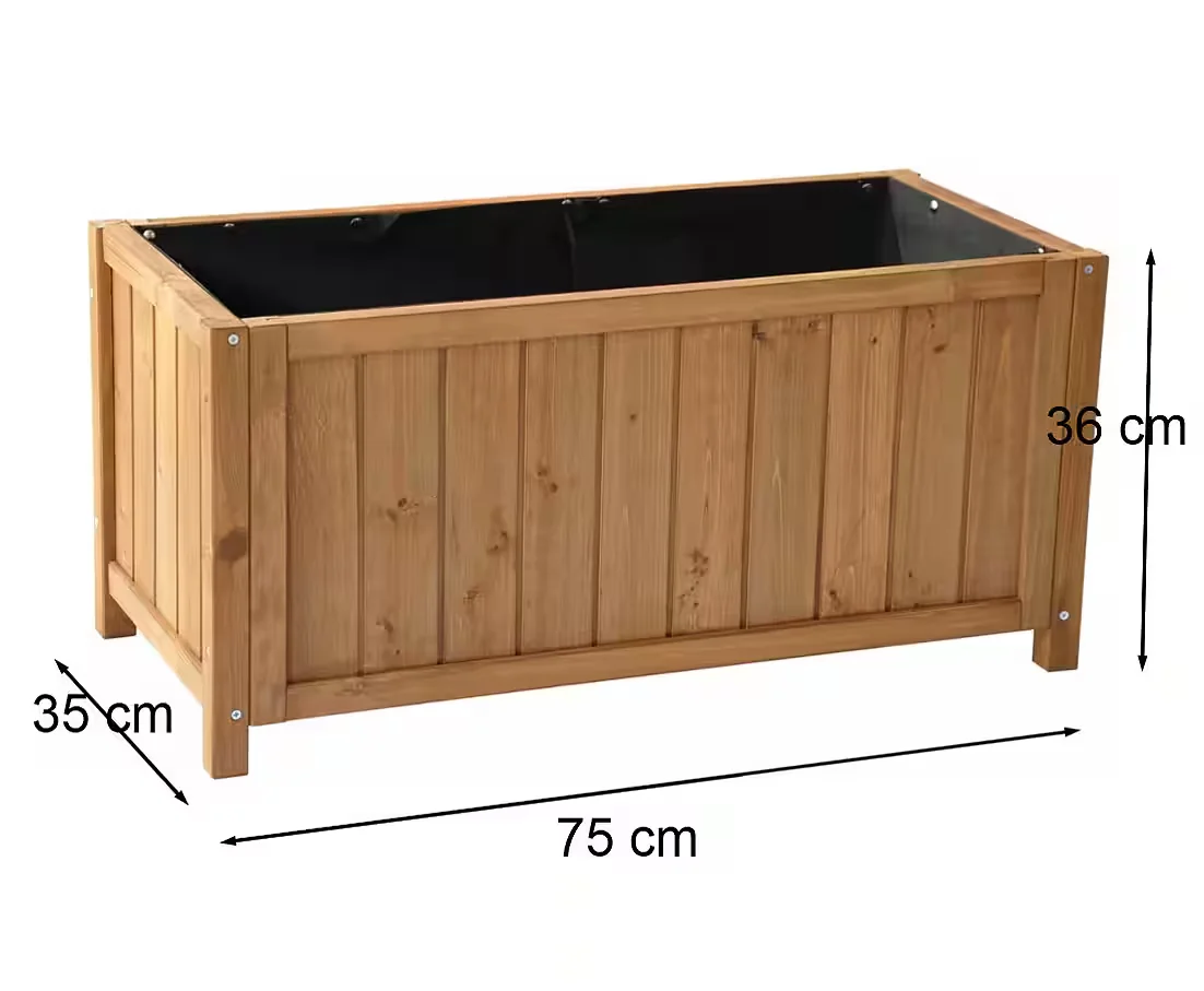 DAZIKEMO Blumenkasten Pflanzkübel 75x35x36 cm Pflanzkasten Beet