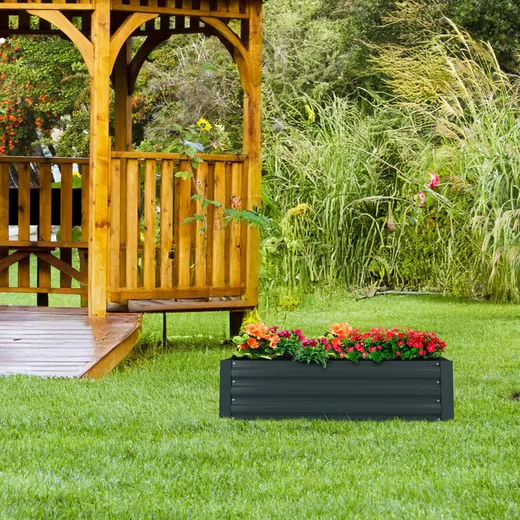 Relaxdays Hochbeet Metall für Garten Gemüse und Kräuter