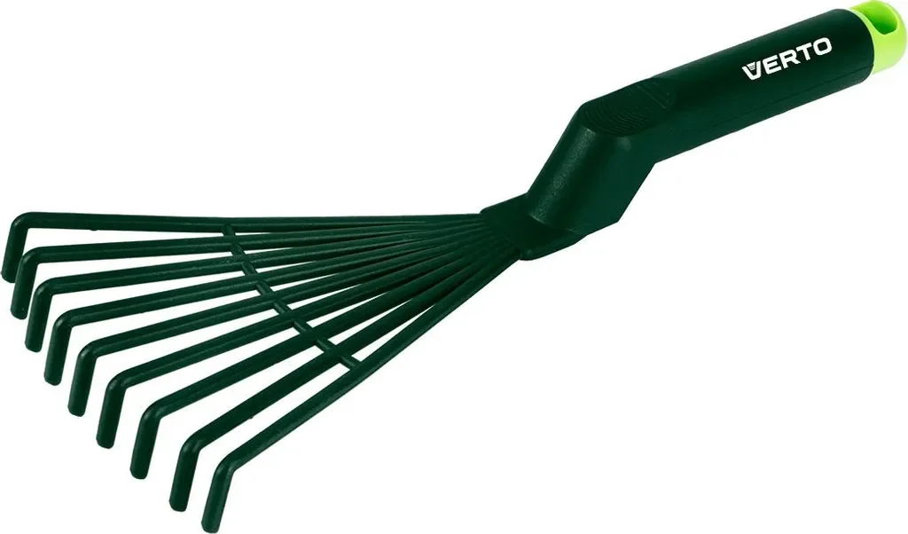 VERTO Fächerbesen 31 cm aus PP Minirechen mit 9 Zinken Handrechen