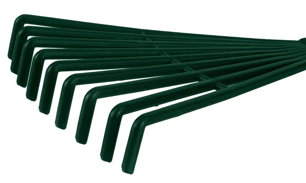 VERTO Fächerbesen 31 cm aus PP Minirechen mit 9 Zinken Handrechen