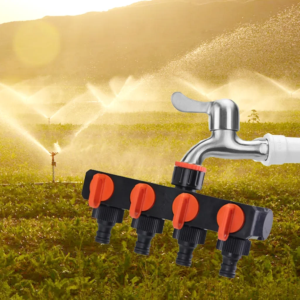 Lixada 4-Wege Gartenschlauchverteiler für Außenwasserhahn Bewässerung