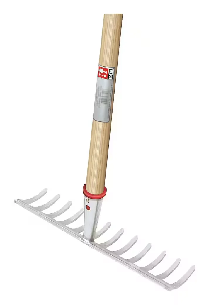 IDEALSPATEN Gartenrechen mit Stiel 160 cm, 14 Zinken, 360 mm