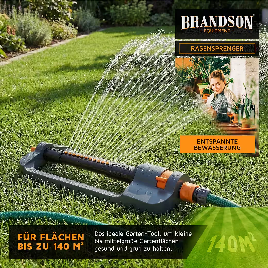 Brandson Viereckregner Rasensprenger Oszillationssprinkler Garten