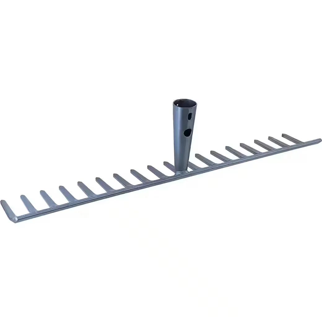 TRIUSO Gartenrechen 45 cm 18 Zinken pulverbeschichtet stabil