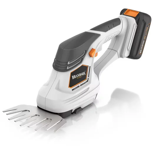 Brandson Akku-Grasschere 2in1 mit Gras- und Strauchmesser inkl Akku