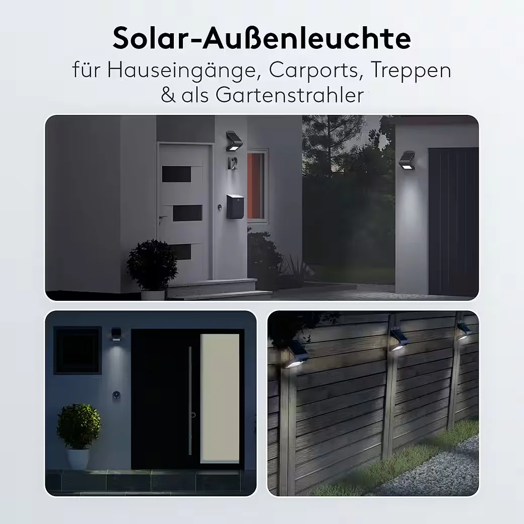 GOOBAY LED Solar Außenstrahler mit Bewegungsmelder 1,5 W Scheinwerfer