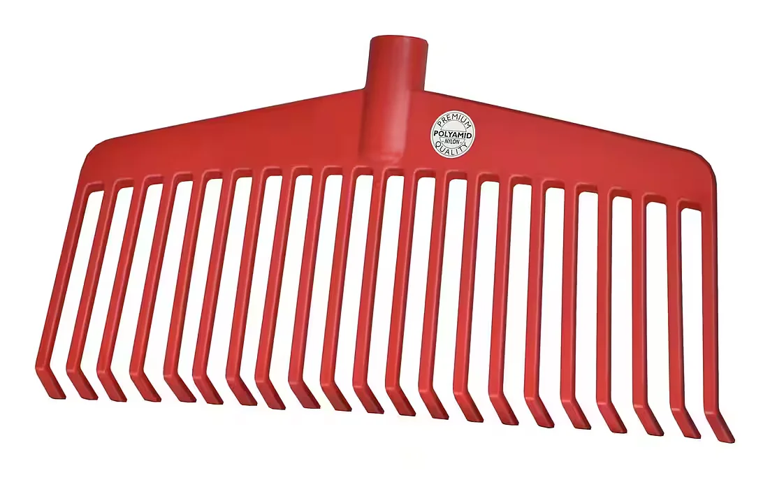 IDEALSPATEN Laubbesen Nylon 21 Zinken 38 cm rot