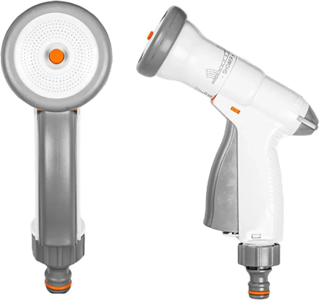 Bradas Gartenbrause Exklusive 3 Sprühfunktionen grau weiss