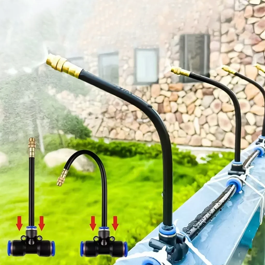 RPSTrading Bewässerungssystem Sprühnebel Kit 10 Düsen 10 m Schlauch