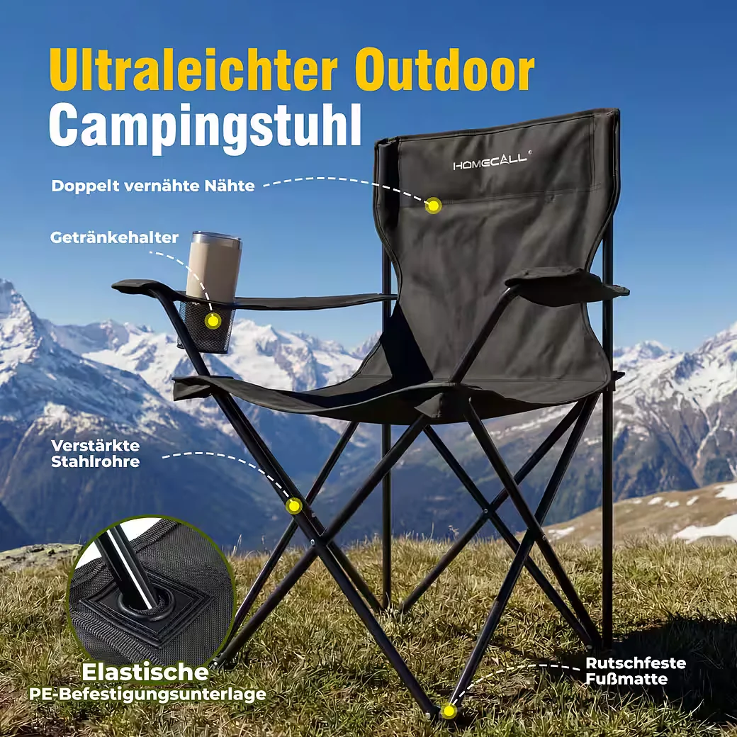 HOMECALL Campingtisch mit Stühlen Campingstuhl Set faltbar