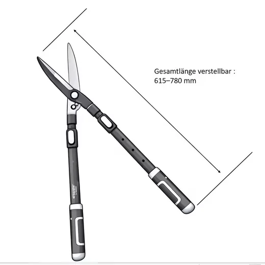 UZMAN GRANIT Teleskop Astschere 615 bis 780 mm verstellbar leicht