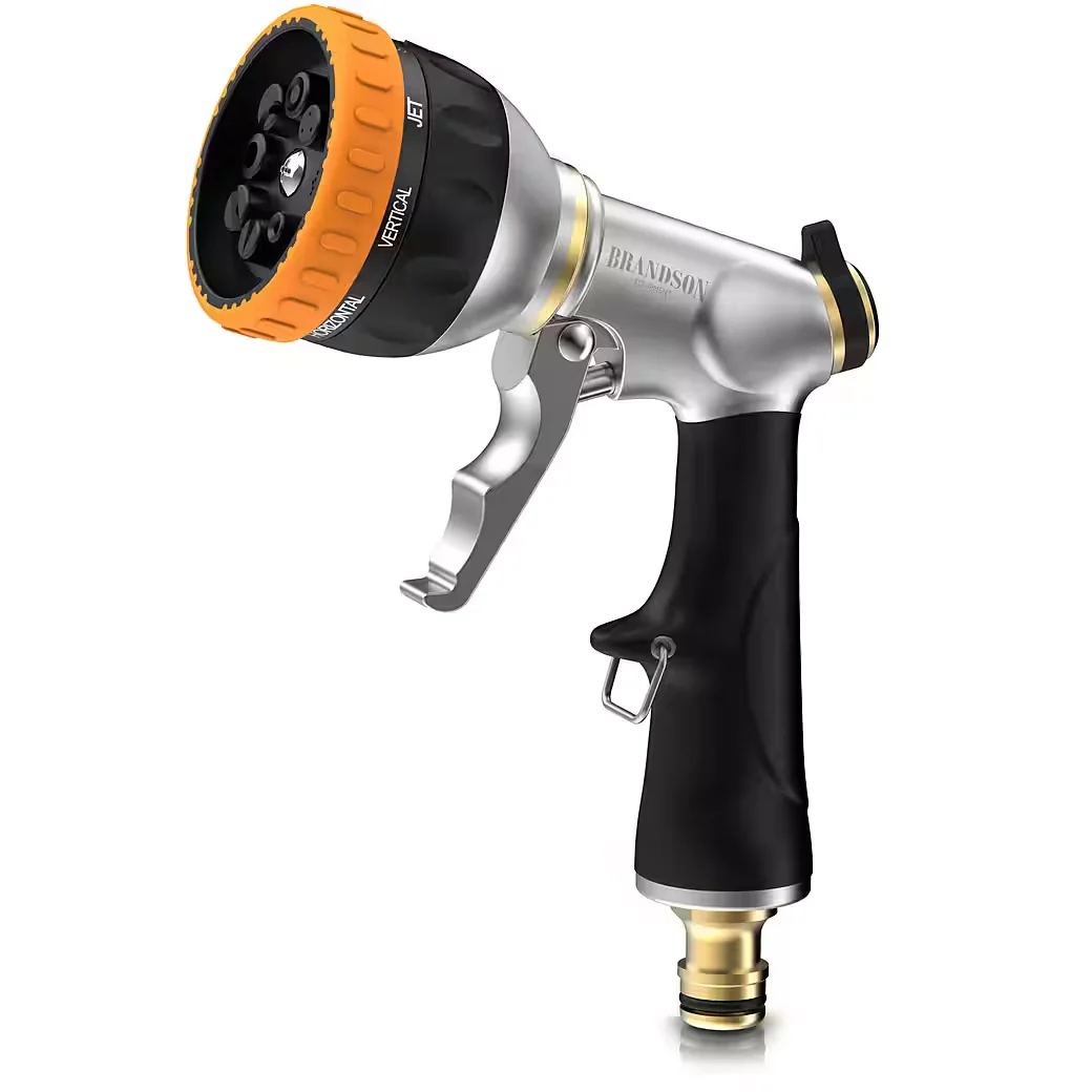 Brandson Garten Handbrause Metall 8 Sprühmuster Multifunktionsbrause